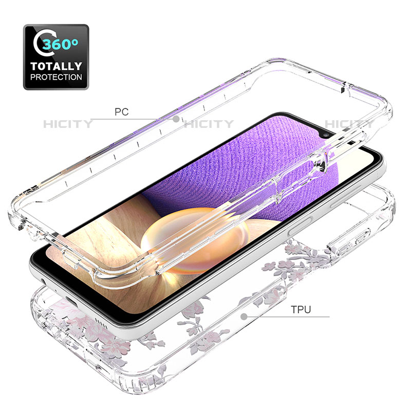 Silikon Hülle Handyhülle Ultra Dünn Flexible Schutzhülle Tasche Transparent Vorder und Rückseite 360 Grad Ganzkörper für Samsung Galaxy M32 5G