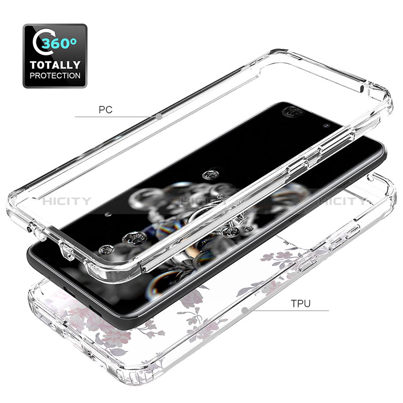 Silikon Hülle Handyhülle Ultra Dünn Flexible Schutzhülle Tasche Transparent Vorder und Rückseite 360 Grad Ganzkörper für Samsung Galaxy S20 Ultra 5G groß