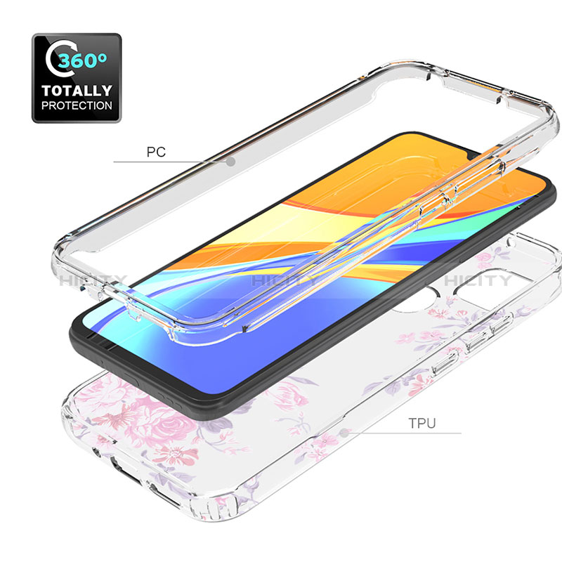 Silikon Hülle Handyhülle Ultra Dünn Flexible Schutzhülle Tasche Transparent Vorder und Rückseite 360 Grad Ganzkörper für Xiaomi POCO C3