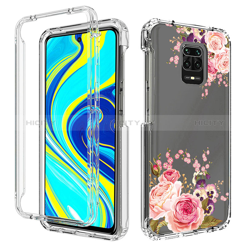 Silikon Hülle Handyhülle Ultra Dünn Flexible Schutzhülle Tasche Transparent Vorder und Rückseite 360 Grad Ganzkörper für Xiaomi Poco M2 Pro Rosegold