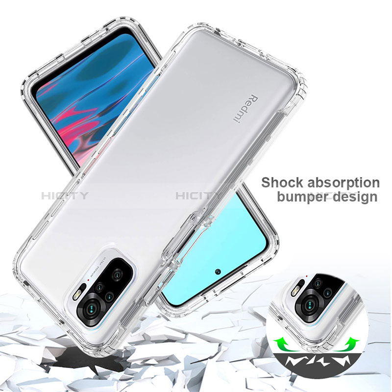 Silikon Hülle Handyhülle Ultra Dünn Flexible Schutzhülle Tasche Transparent Vorder und Rückseite 360 Grad Ganzkörper für Xiaomi Poco M5S Klar