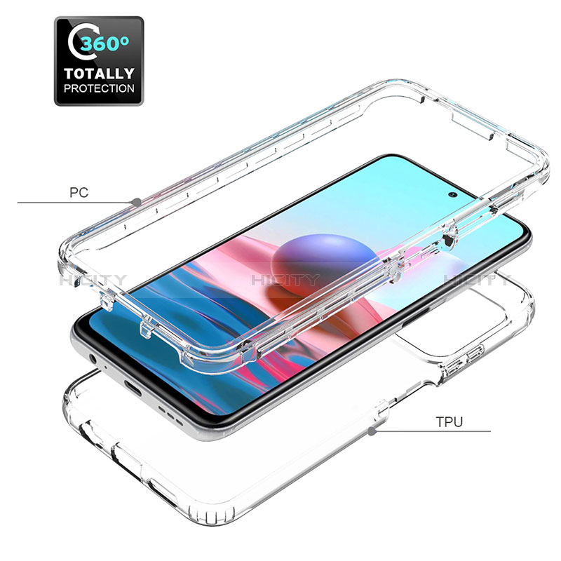 Silikon Hülle Handyhülle Ultra Dünn Flexible Schutzhülle Tasche Transparent Vorder und Rückseite 360 Grad Ganzkörper für Xiaomi Poco M5S Klar