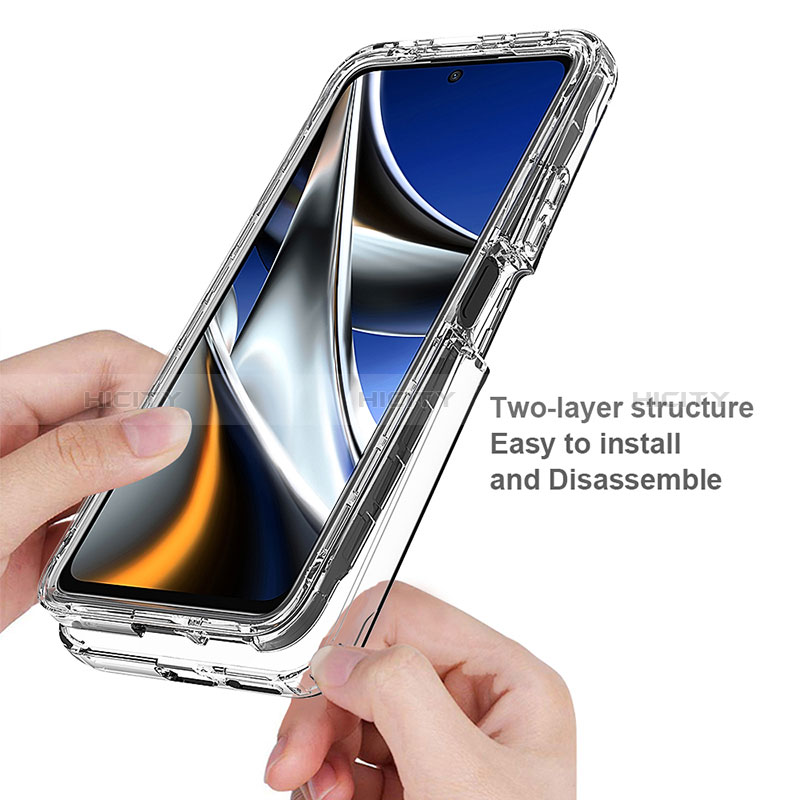 Silikon Hülle Handyhülle Ultra Dünn Flexible Schutzhülle Tasche Transparent Vorder und Rückseite 360 Grad Ganzkörper für Xiaomi Poco X4 Pro 5G Klar