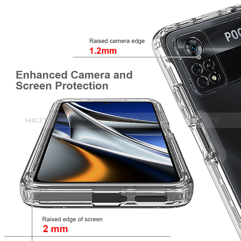 Silikon Hülle Handyhülle Ultra Dünn Flexible Schutzhülle Tasche Transparent Vorder und Rückseite 360 Grad Ganzkörper für Xiaomi Poco X4 Pro 5G Klar