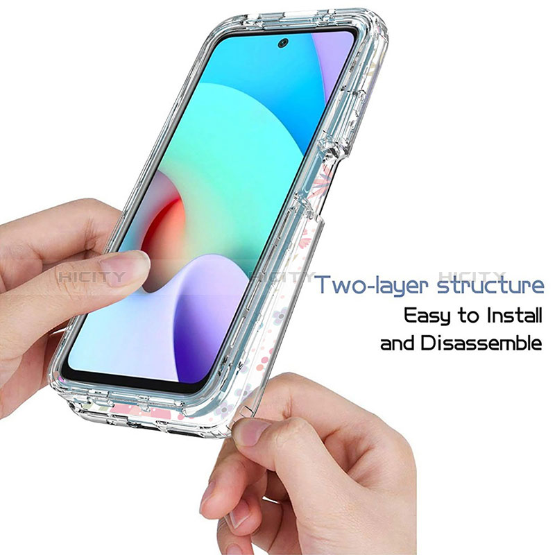 Silikon Hülle Handyhülle Ultra Dünn Flexible Schutzhülle Tasche Transparent Vorder und Rückseite 360 Grad Ganzkörper für Xiaomi Redmi 10 4G groß