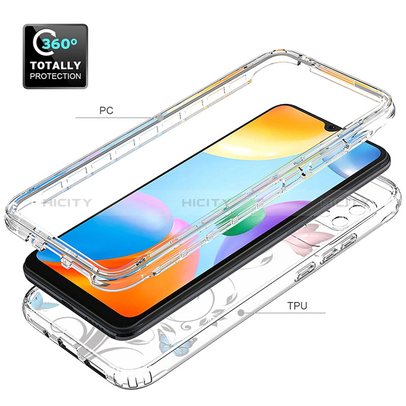 Silikon Hülle Handyhülle Ultra Dünn Flexible Schutzhülle Tasche Transparent Vorder und Rückseite 360 Grad Ganzkörper für Xiaomi Redmi 10 India