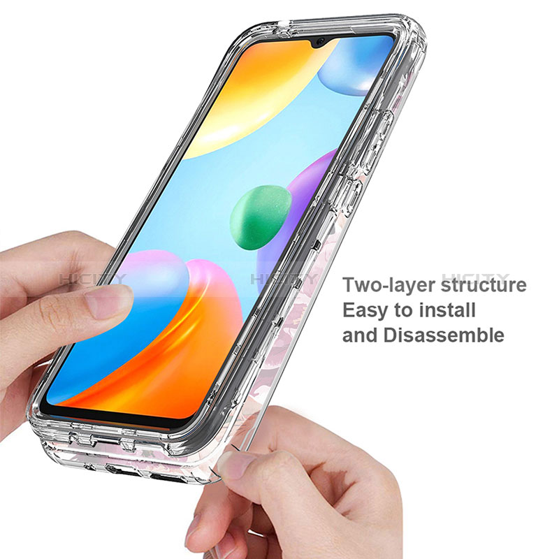 Silikon Hülle Handyhülle Ultra Dünn Flexible Schutzhülle Tasche Transparent Vorder und Rückseite 360 Grad Ganzkörper für Xiaomi Redmi 10 Power groß