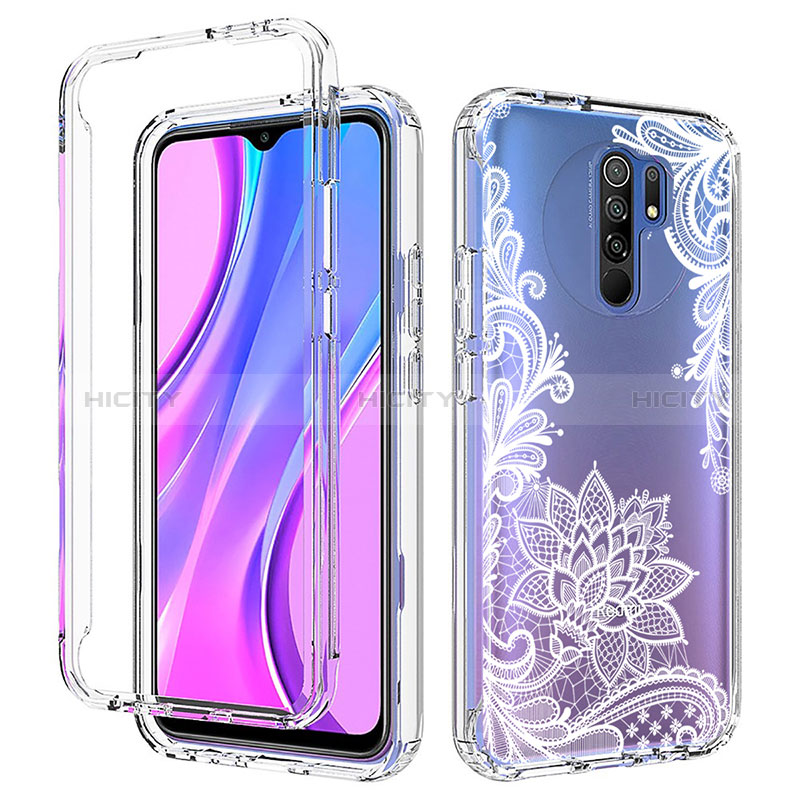 Silikon Hülle Handyhülle Ultra Dünn Flexible Schutzhülle Tasche Transparent Vorder und Rückseite 360 Grad Ganzkörper für Xiaomi Redmi 9 groß