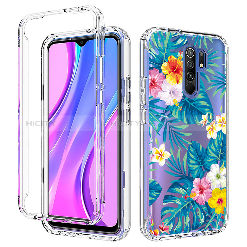 Silikon Hülle Handyhülle Ultra Dünn Flexible Schutzhülle Tasche Transparent Vorder und Rückseite 360 Grad Ganzkörper für Xiaomi Redmi 9 groß