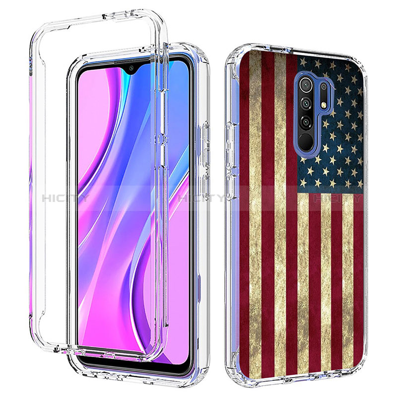 Silikon Hülle Handyhülle Ultra Dünn Flexible Schutzhülle Tasche Transparent Vorder und Rückseite 360 Grad Ganzkörper für Xiaomi Redmi 9 Plusfarbig Plus