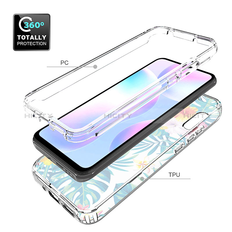 Silikon Hülle Handyhülle Ultra Dünn Flexible Schutzhülle Tasche Transparent Vorder und Rückseite 360 Grad Ganzkörper für Xiaomi Redmi 9A