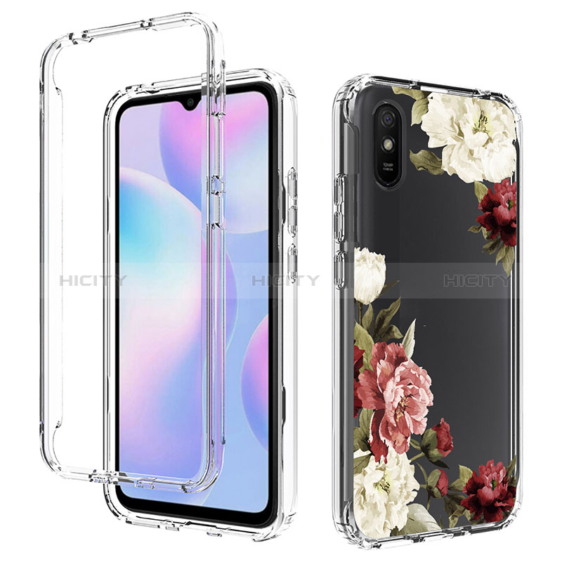 Silikon Hülle Handyhülle Ultra Dünn Flexible Schutzhülle Tasche Transparent Vorder und Rückseite 360 Grad Ganzkörper für Xiaomi Redmi 9A groß