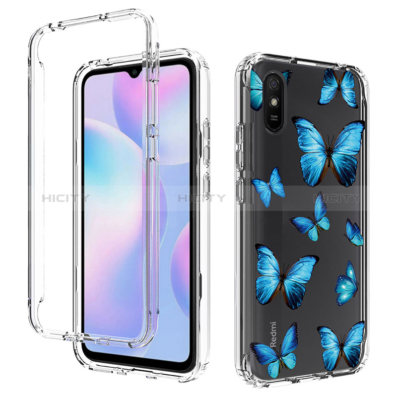 Silikon Hülle Handyhülle Ultra Dünn Flexible Schutzhülle Tasche Transparent Vorder und Rückseite 360 Grad Ganzkörper für Xiaomi Redmi 9A