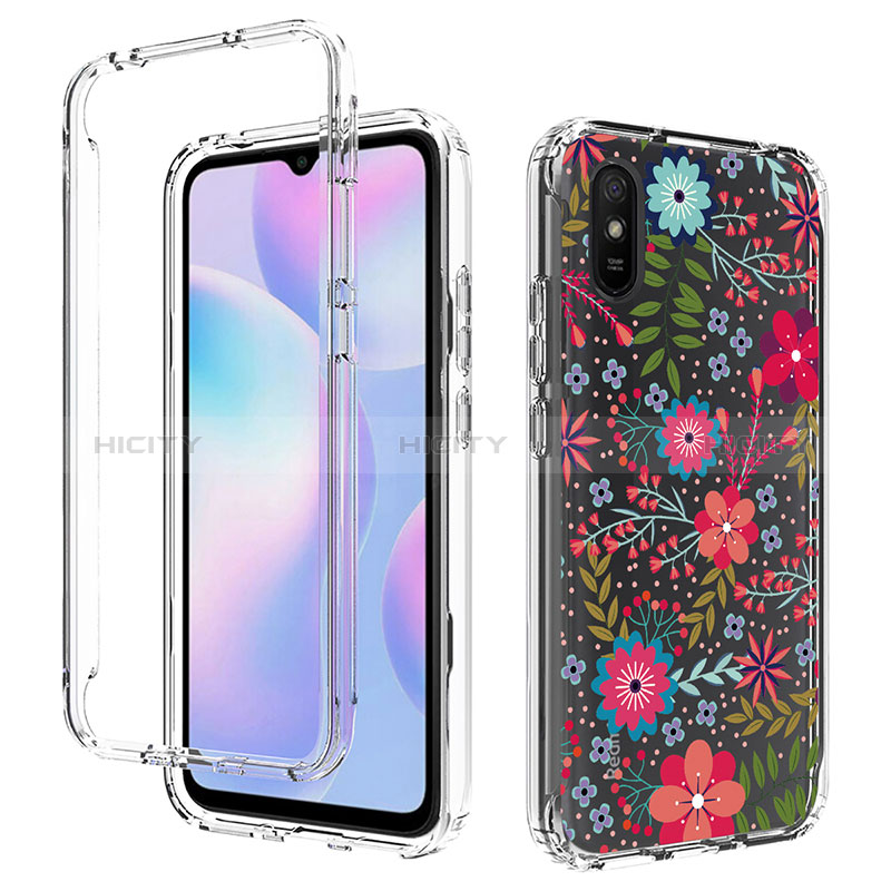 Silikon Hülle Handyhülle Ultra Dünn Flexible Schutzhülle Tasche Transparent Vorder und Rückseite 360 Grad Ganzkörper für Xiaomi Redmi 9A groß