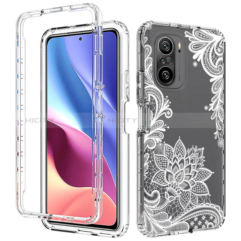 Silikon Hülle Handyhülle Ultra Dünn Flexible Schutzhülle Tasche Transparent Vorder und Rückseite 360 Grad Ganzkörper für Xiaomi Redmi K40 Pro 5G groß