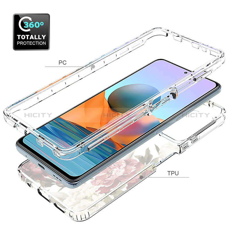 Silikon Hülle Handyhülle Ultra Dünn Flexible Schutzhülle Tasche Transparent Vorder und Rückseite 360 Grad Ganzkörper für Xiaomi Redmi Note 10 Pro 4G groß