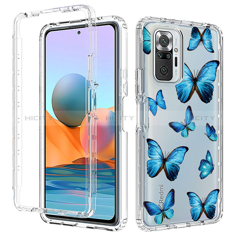 Silikon Hülle Handyhülle Ultra Dünn Flexible Schutzhülle Tasche Transparent Vorder und Rückseite 360 Grad Ganzkörper für Xiaomi Redmi Note 10 Pro 4G groß