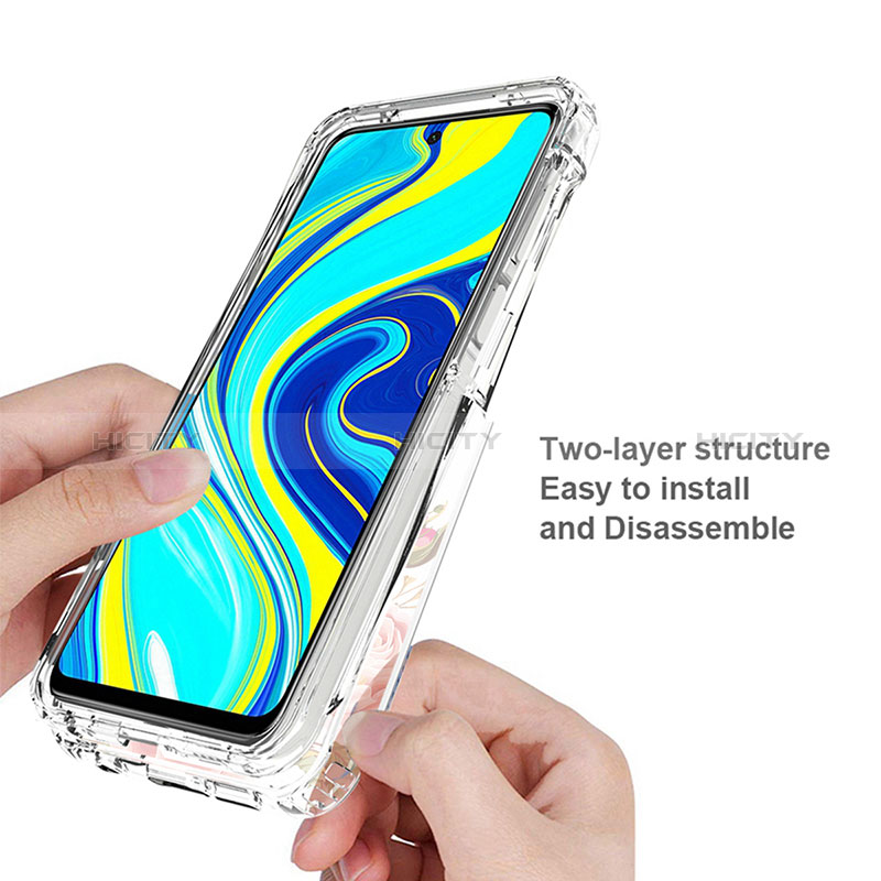 Silikon Hülle Handyhülle Ultra Dünn Flexible Schutzhülle Tasche Transparent Vorder und Rückseite 360 Grad Ganzkörper für Xiaomi Redmi Note 9 Pro Max