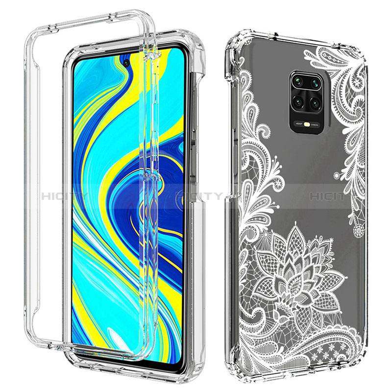 Silikon Hülle Handyhülle Ultra Dünn Flexible Schutzhülle Tasche Transparent Vorder und Rückseite 360 Grad Ganzkörper für Xiaomi Redmi Note 9 Pro Max