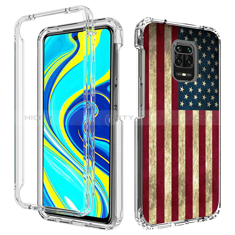 Silikon Hülle Handyhülle Ultra Dünn Flexible Schutzhülle Tasche Transparent Vorder und Rückseite 360 Grad Ganzkörper für Xiaomi Redmi Note 9 Pro Max