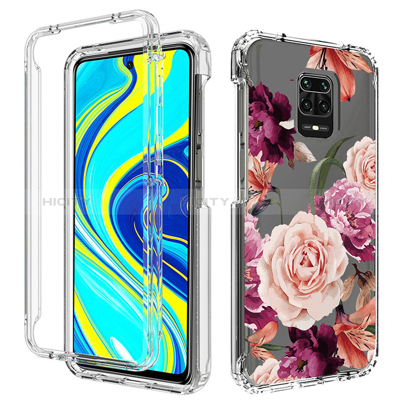 Silikon Hülle Handyhülle Ultra Dünn Flexible Schutzhülle Tasche Transparent Vorder und Rückseite 360 Grad Ganzkörper für Xiaomi Redmi Note 9 Pro Max