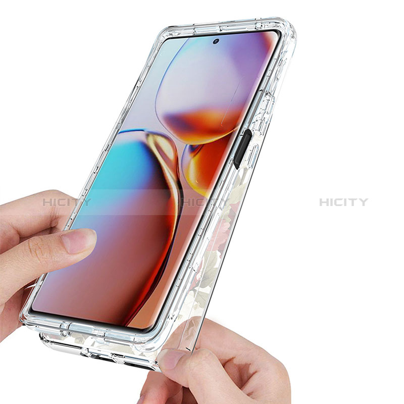 Silikon Hülle Handyhülle Ultra Dünn Flexible Schutzhülle Tasche Transparent Vorder und Rückseite 360 Grad Ganzkörper JX1 für Motorola Moto Edge 40 Pro 5G groß