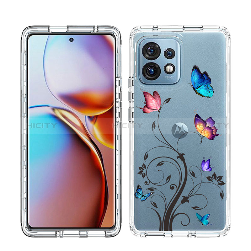 Silikon Hülle Handyhülle Ultra Dünn Flexible Schutzhülle Tasche Transparent Vorder und Rückseite 360 Grad Ganzkörper JX1 für Motorola Moto Edge Plus (2023) 5G