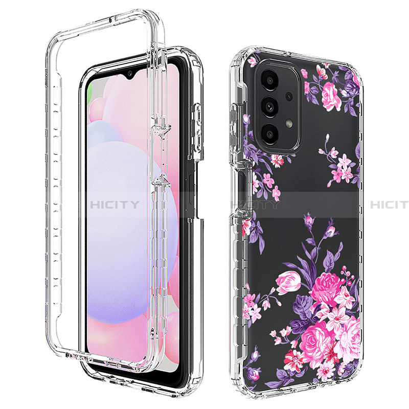 Silikon Hülle Handyhülle Ultra Dünn Flexible Schutzhülle Tasche Transparent Vorder und Rückseite 360 Grad Ganzkörper JX1 für Samsung Galaxy A13 4G groß