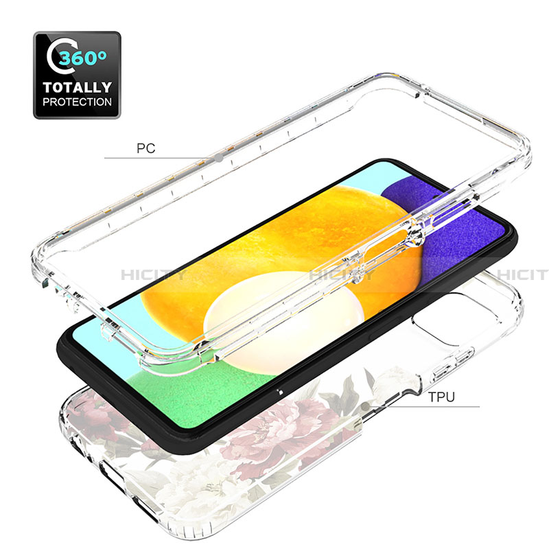 Silikon Hülle Handyhülle Ultra Dünn Flexible Schutzhülle Tasche Transparent Vorder und Rückseite 360 Grad Ganzkörper JX1 für Samsung Galaxy A22 5G groß