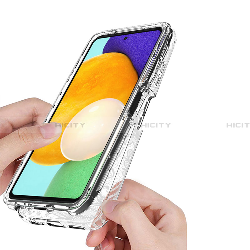 Silikon Hülle Handyhülle Ultra Dünn Flexible Schutzhülle Tasche Transparent Vorder und Rückseite 360 Grad Ganzkörper JX1 für Samsung Galaxy A22 5G groß