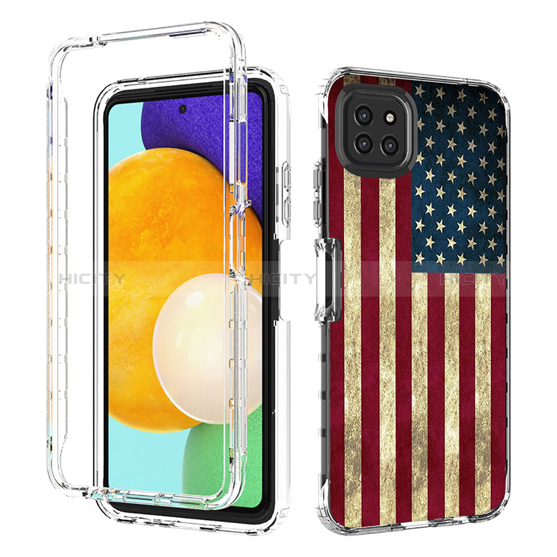 Silikon Hülle Handyhülle Ultra Dünn Flexible Schutzhülle Tasche Transparent Vorder und Rückseite 360 Grad Ganzkörper JX1 für Samsung Galaxy A22s 5G Plusfarbig Plus