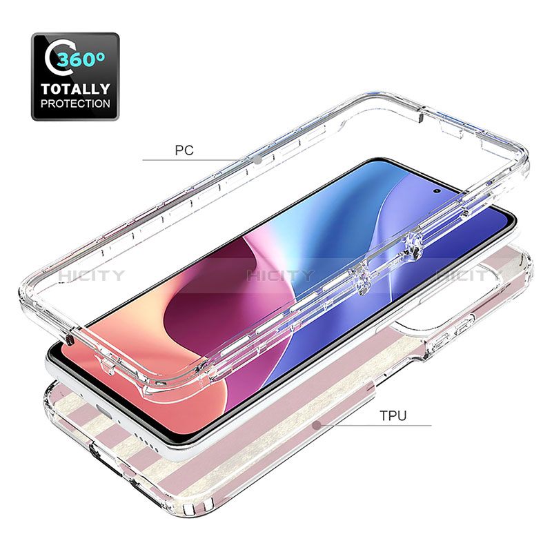 Silikon Hülle Handyhülle Ultra Dünn Flexible Schutzhülle Tasche Transparent Vorder und Rückseite 360 Grad Ganzkörper JX1 für Xiaomi Poco F3 5G groß