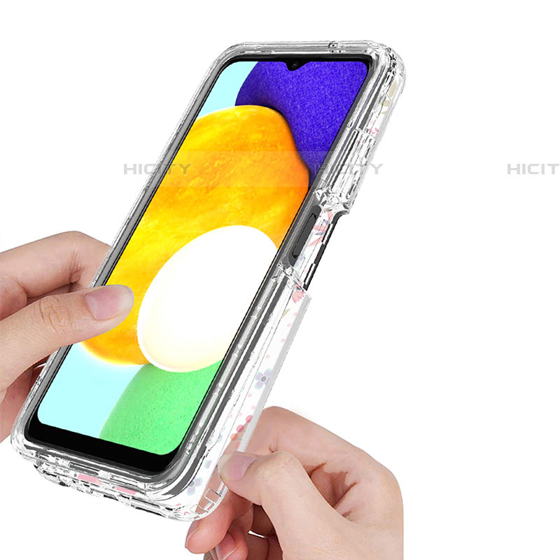 Silikon Hülle Handyhülle Ultra Dünn Flexible Schutzhülle Tasche Transparent Vorder und Rückseite 360 Grad Ganzkörper JX3 für Samsung Galaxy A03s