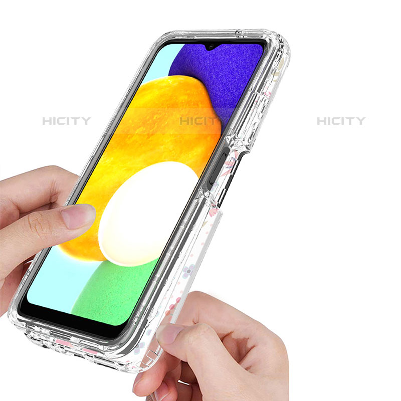 Silikon Hülle Handyhülle Ultra Dünn Flexible Schutzhülle Tasche Transparent Vorder und Rückseite 360 Grad Ganzkörper JX3 für Samsung Galaxy M02s groß