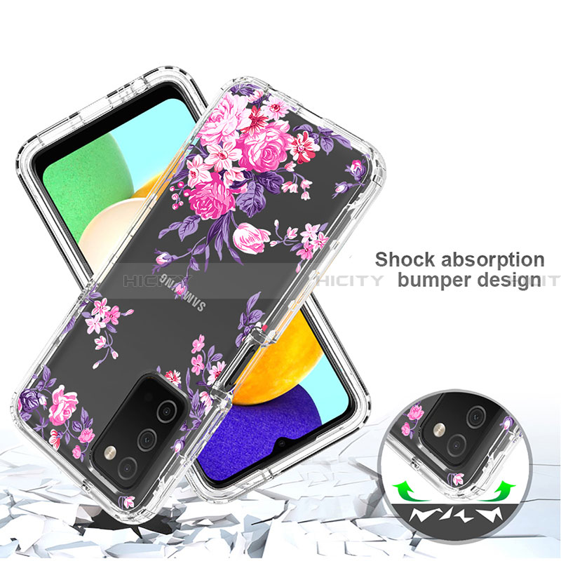 Silikon Hülle Handyhülle Ultra Dünn Flexible Schutzhülle Tasche Transparent Vorder und Rückseite 360 Grad Ganzkörper JX4 für Samsung Galaxy F02S SM-E025F groß