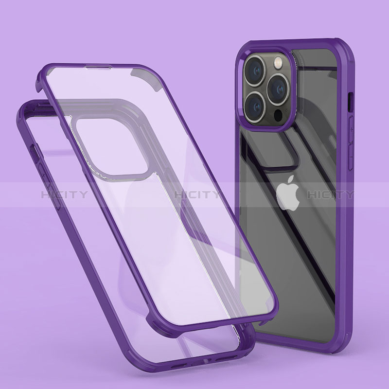 Silikon Hülle Handyhülle Ultra Dünn Flexible Schutzhülle Tasche Transparent Vorder und Rückseite 360 Grad Ganzkörper LK1 für Apple iPhone 13 Pro Max groß