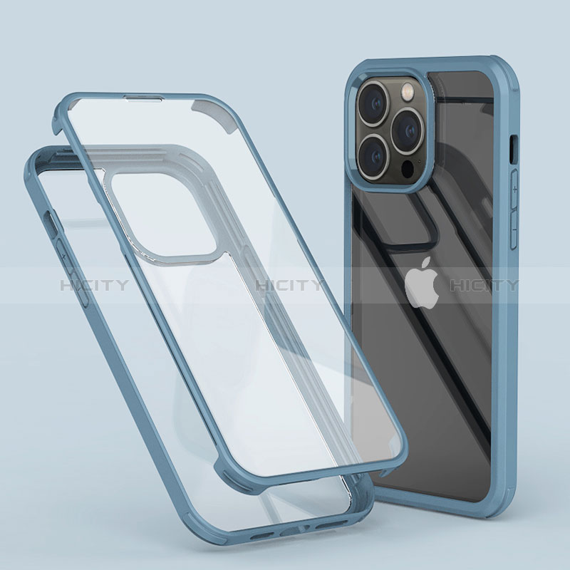 Silikon Hülle Handyhülle Ultra Dünn Flexible Schutzhülle Tasche Transparent Vorder und Rückseite 360 Grad Ganzkörper LK1 für Apple iPhone 13 Pro Max