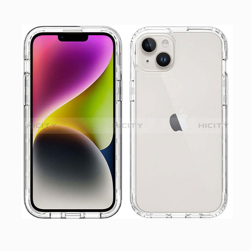 Silikon Hülle Handyhülle Ultra Dünn Flexible Schutzhülle Tasche Transparent Vorder und Rückseite 360 Grad Ganzkörper ZJ1 für Apple iPhone 14