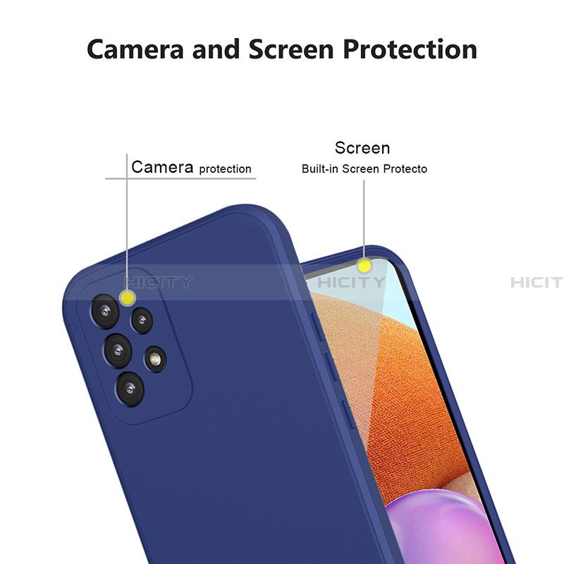 Silikon Hülle Handyhülle Ultra Dünn Flexible Schutzhülle Tasche Vorder und Rückseite 360 Grad Ganzkörper für Samsung Galaxy A32 4G groß