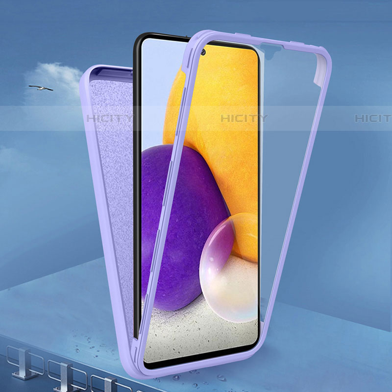Silikon Hülle Handyhülle Ultra Dünn Flexible Schutzhülle Tasche Vorder und Rückseite 360 Grad Ganzkörper für Samsung Galaxy A72 4G groß