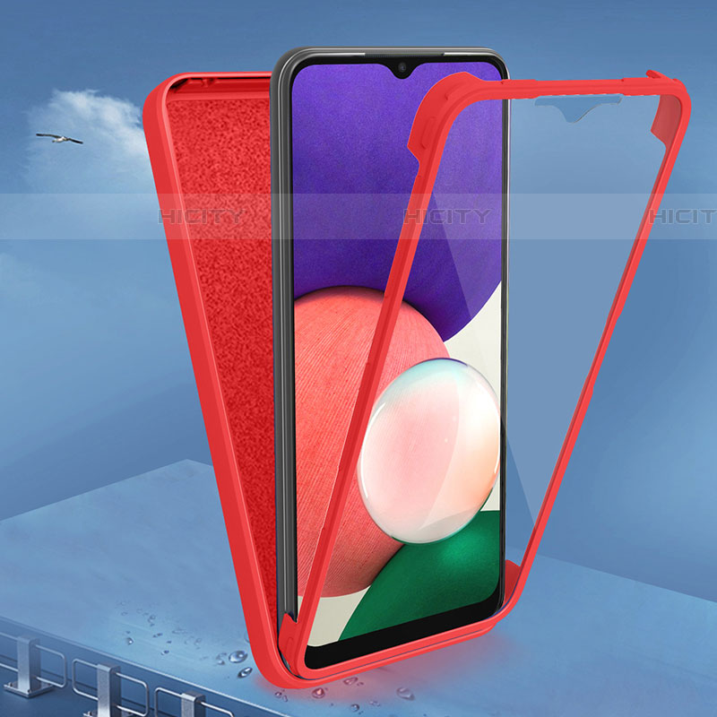 Silikon Hülle Handyhülle Ultra Dünn Flexible Schutzhülle Tasche Vorder und Rückseite 360 Grad Ganzkörper für Samsung Galaxy F42 5G groß