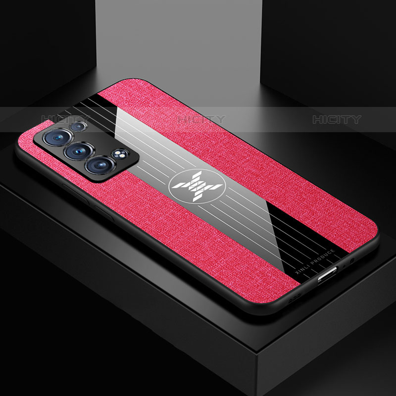 Silikon Hülle Handyhülle Ultra Dünn Flexible Schutzhülle Tasche X01L für Oppo Reno6 Pro 5G Rot