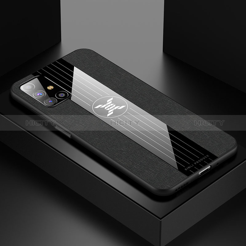 Silikon Hülle Handyhülle Ultra Dünn Flexible Schutzhülle Tasche X01L für Samsung Galaxy M31s Schwarz Plus