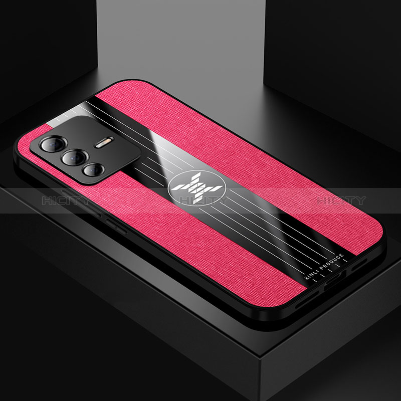 Silikon Hülle Handyhülle Ultra Dünn Flexible Schutzhülle Tasche X01L für Vivo V23 Pro 5G Rot