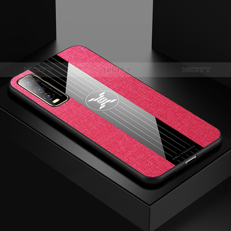 Silikon Hülle Handyhülle Ultra Dünn Flexible Schutzhülle Tasche X01L für Vivo Y50t Rot