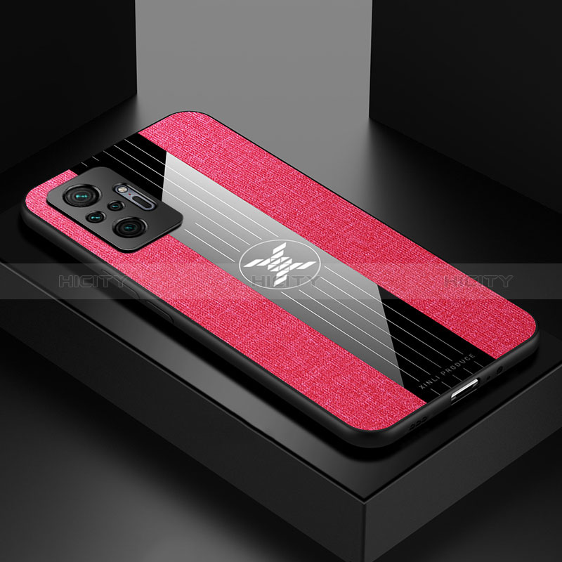 Silikon Hülle Handyhülle Ultra Dünn Flexible Schutzhülle Tasche X01L für Xiaomi Redmi Note 10 Pro Max Rot