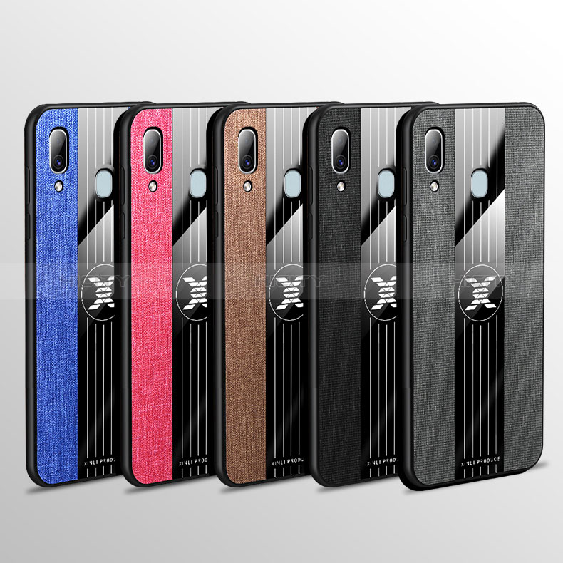 Silikon Hülle Handyhülle Ultra Dünn Flexible Schutzhülle Tasche X02L für Samsung Galaxy A20