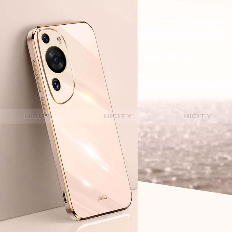 Silikon Hülle Handyhülle Ultra Dünn Flexible Schutzhülle Tasche XL1 für Huawei P60 Art Rosegold Plus