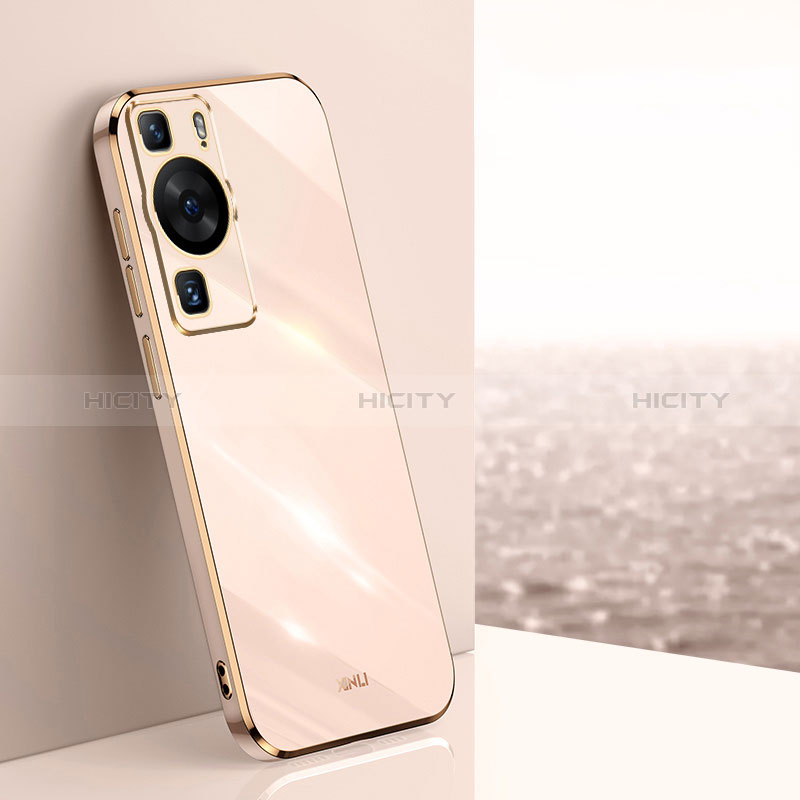 Silikon Hülle Handyhülle Ultra Dünn Flexible Schutzhülle Tasche XL1 für Huawei P60 Pro Rosegold