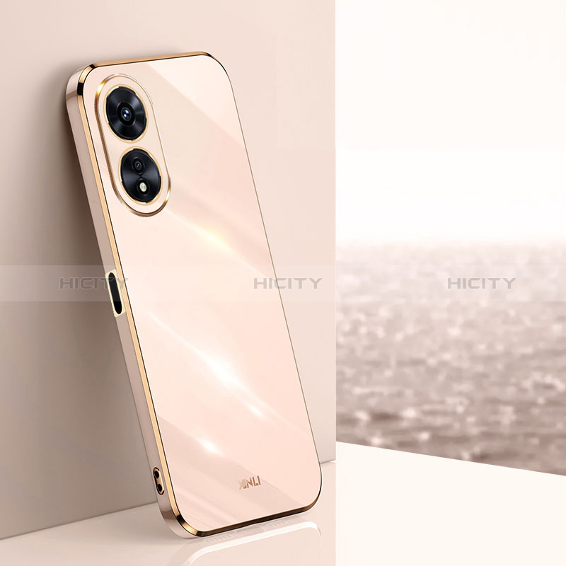 Silikon Hülle Handyhülle Ultra Dünn Flexible Schutzhülle Tasche XL1 für Oppo A1 5G Gold